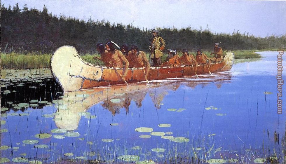 Radisson and Groseilliers painting - Frederic Remington Radisson and Groseilliers art painting
